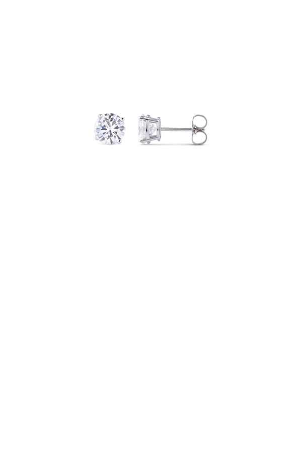 MOISSANITE ROUND STUD EARINGS