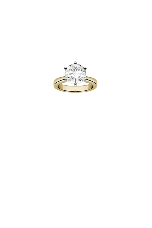 MOISSANITE ROUND ENGAGEMENT RING