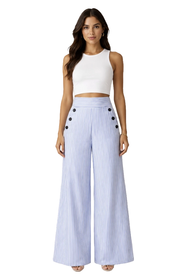 SAILOR STRIPE WIDE LEG PANT | STYLE - IXLSSWLPA27